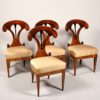 A set of four outstanding Biedermeier side chairs