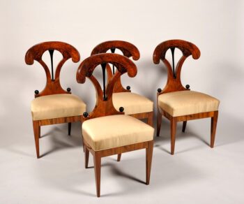 A set of four outstanding Biedermeier side chairs