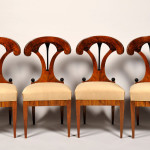 A set of four outstanding Biedermeier side chairs