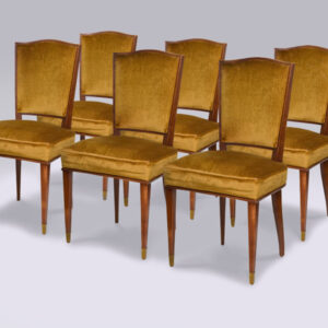 A set of 6 Art Deco chairs by Dominique