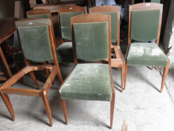 A set of six dining chairs 
