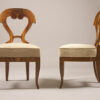 An exceptional pair of Biedermeier side chairs