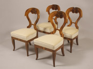 An exceptional pair of Biedermeier side chairs 3