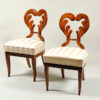 An unusual pair of Biedermeier chairs