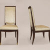 A striking set of six dining chairs