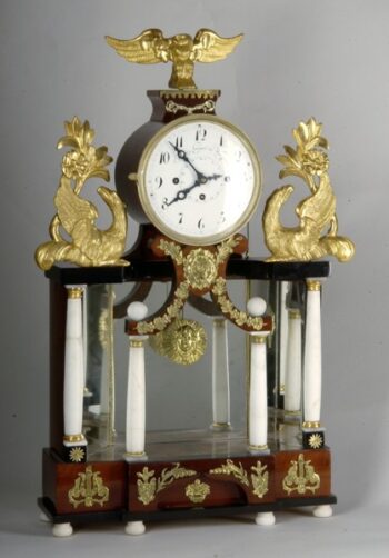 A Biedermeier mantel clock
