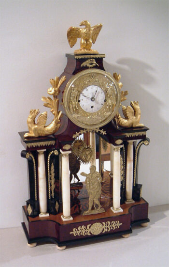 A Biedermeier mantel clock