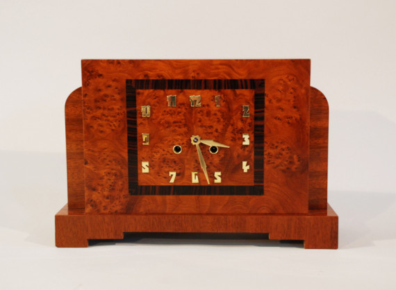 An Art Deco mantel clock