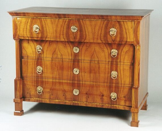 A Biedermeier four drawer commode
