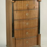 A Biedermeier tall chest of drawers