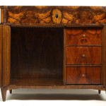 A Biedermeier two door commode / sideboard