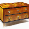 A Biedermeier two drawer commode