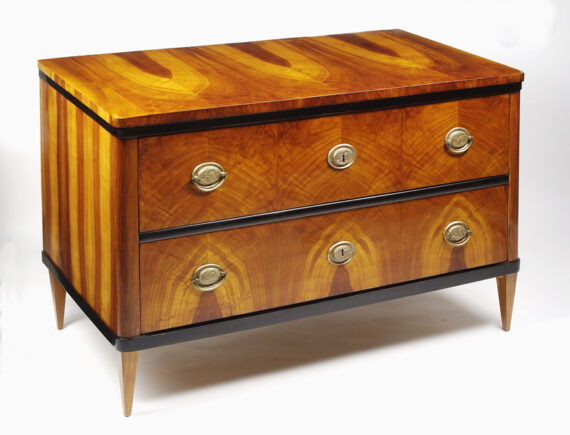 A Biedermeier two drawer commode