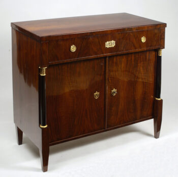 An elegant Biedermeier trumeau commode