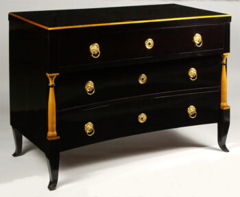 An unusual Biedermeier bureau-commode