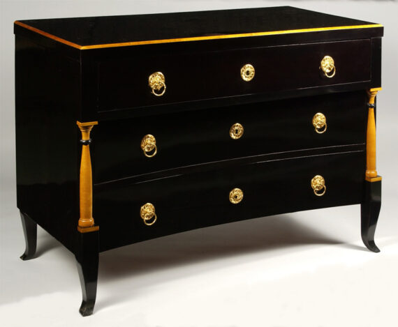 An unusual Biedermeier bureau-commode