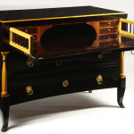 An unusual Biedermeier bureau-commode