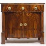 An outstanding Biedermeier trumeau commode