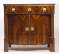 An outstanding Biedermeier trumeau commode 2