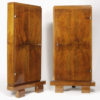 An unusual pair of small Art Deco corner cabinets