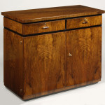 A pair of beautifully veneered Art Deco cabinets