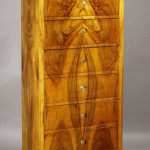 A Biedermeier tall chest of drawers