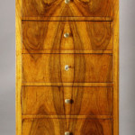 A Biedermeier tall chest of drawers