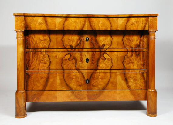 A Biedermeier four drawer commode