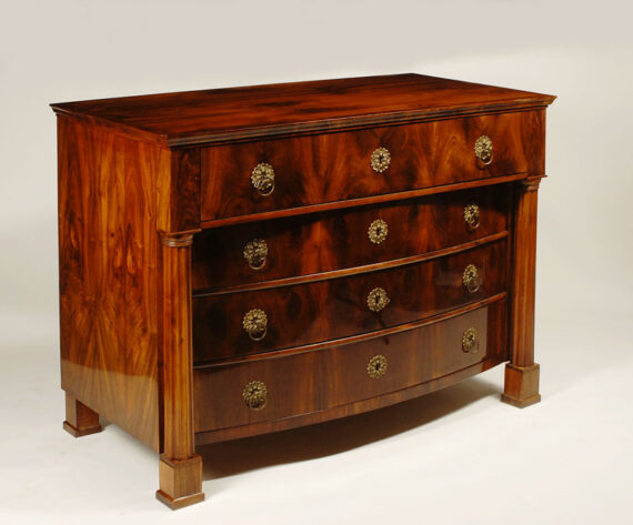 A Biedermeier four drawer commode