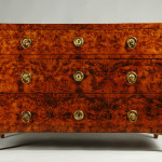 A Biedermeier three drawer commode