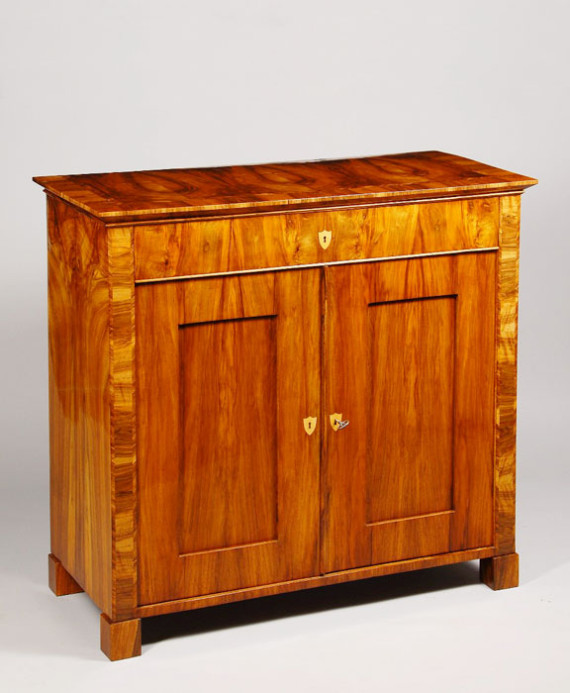 A handsome Biedermeier two door commode