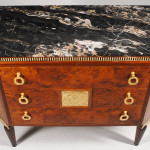 A petite three drawer commode