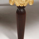 A petite three drawer commode