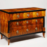 A Biedermeier three drawer commode