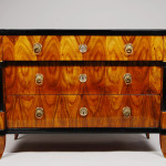 A Biedermeier three drawer commode