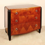 A fine three drawer Art Deco commode