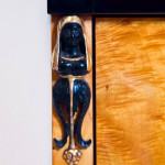A handsome Biedermeier three drawer commode