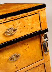 A handsome Biedermeier three drawer commode 4