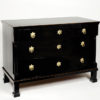 An elegant Biedermeier three drawer commode