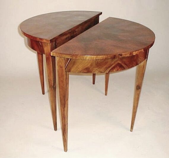 A pair of Biedermeier console tables