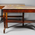 A pair of neoclassical console tables