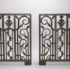 An exceptional pair of Art Deco iron consoles