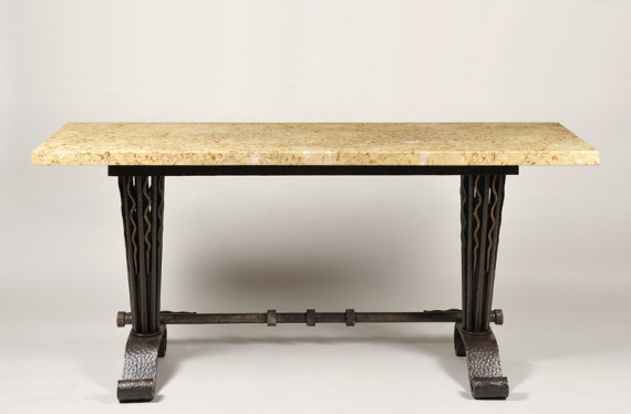 An exceptional Art Deco console table