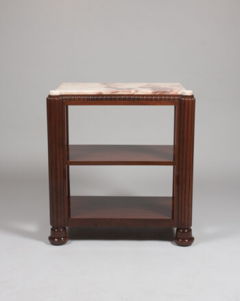 A petite marble-top etegere