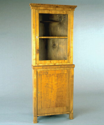 A Biedermeier corner display cabinet