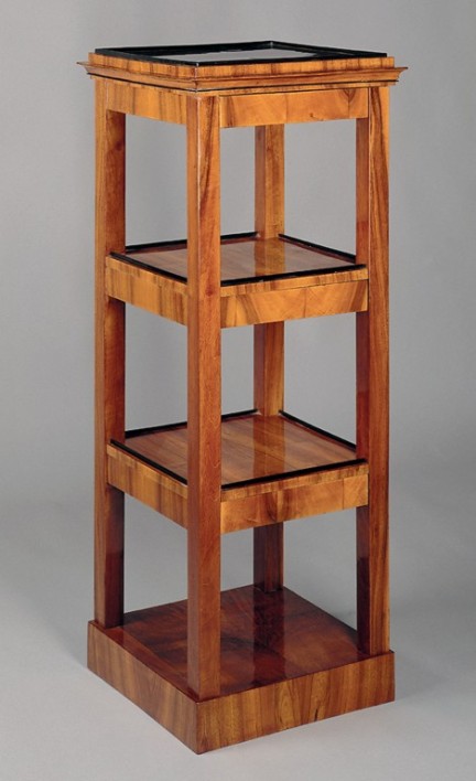 A small Biedermeier etagere with three hidden drawers