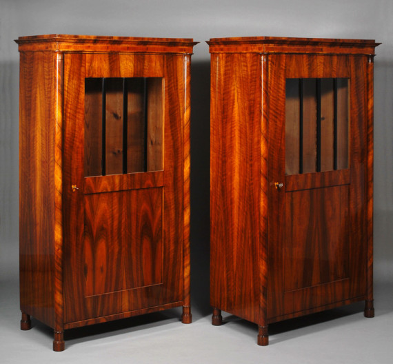 A pair of Biedermeier book cases