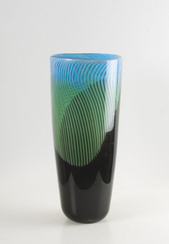 A mid-century glass vase