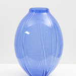 A mid-century glass vase