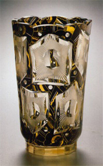 A striking Art Deco vase by Lorenz Brothers